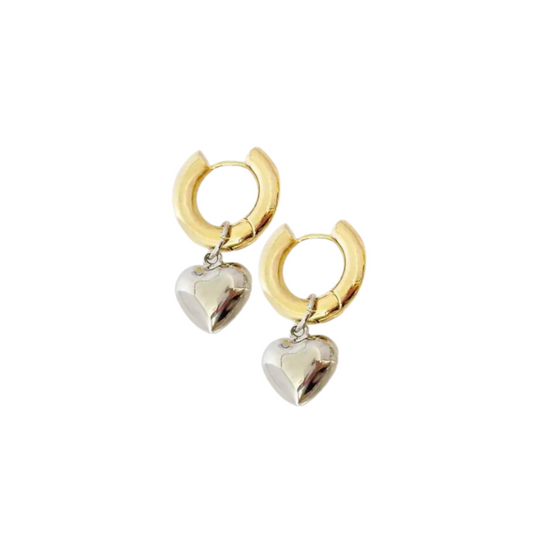 One Love Hoops -  18K gold plated | 925 | Slay jewellery | Stacked | modern | bold | limitless | hoops | ear stack | huggies | stackable | layered | everyday | demi fine | shell earrings | drop earrings | minimalist | gold | silver | small huggie | thick huggie | huggie hoop | chunky earrings | thick hoops | cz earring | nickel-free earrings | skin-friendly earrings