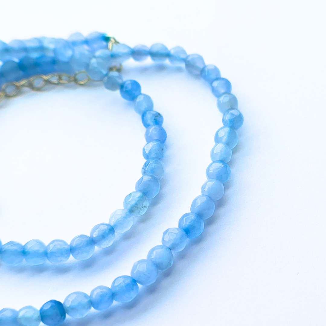 Whispering Waves Gemstone Necklace