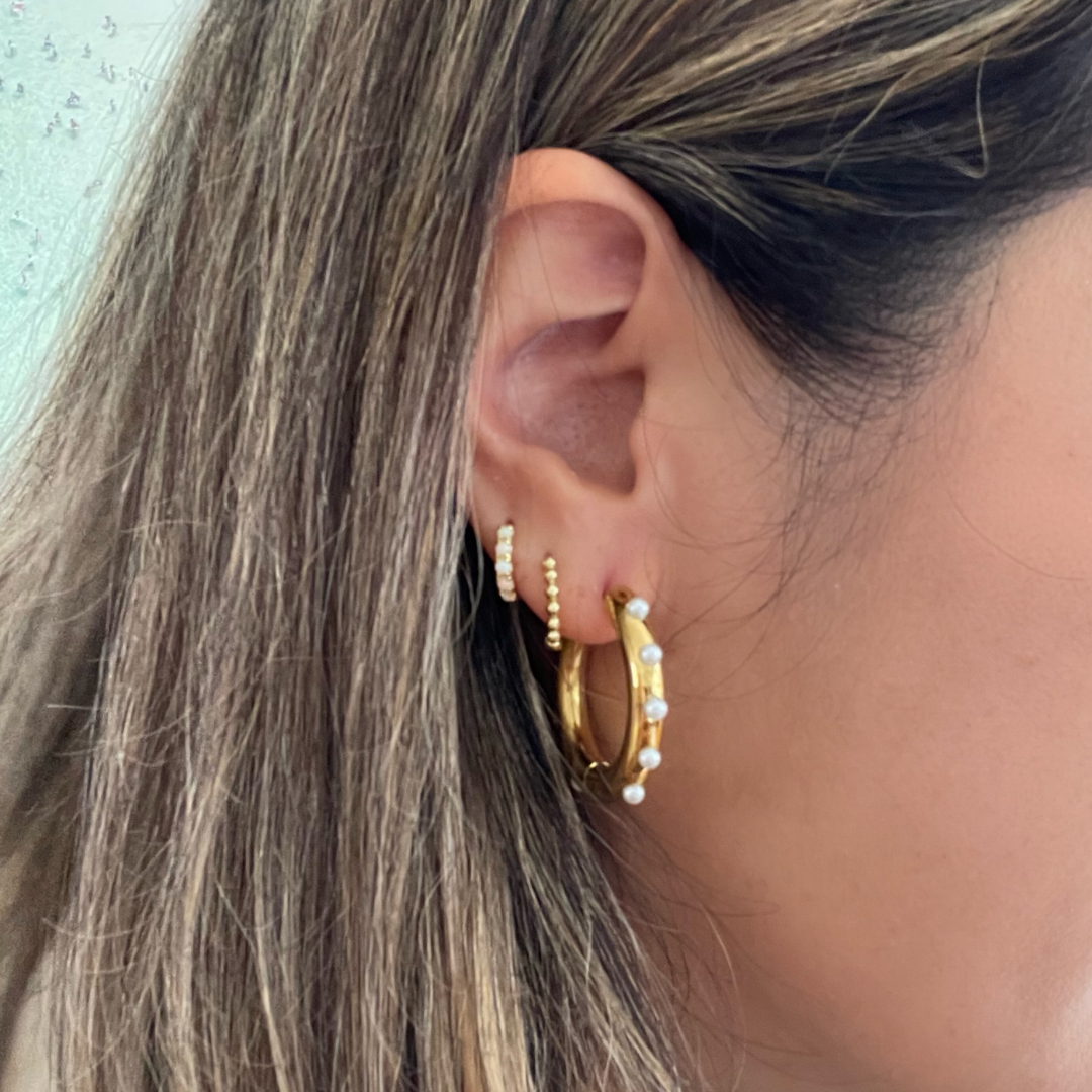 Pearls of Wisdom Chunky Hoops