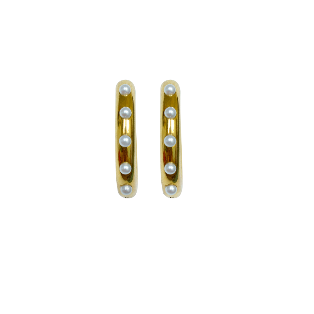 Pearls Of Wisdom Chunky Hoops