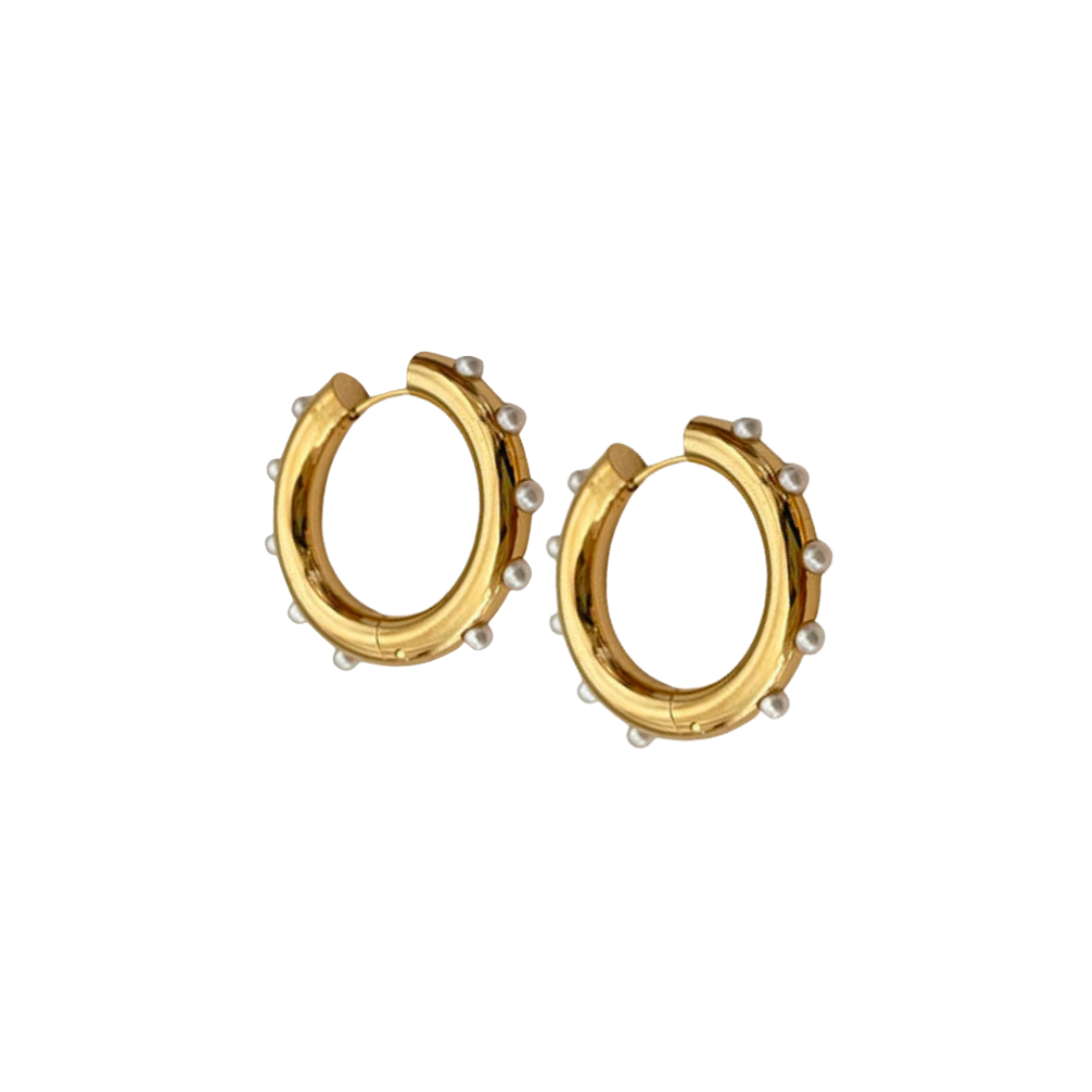 Pearls Of Wisdom Chunky Hoops