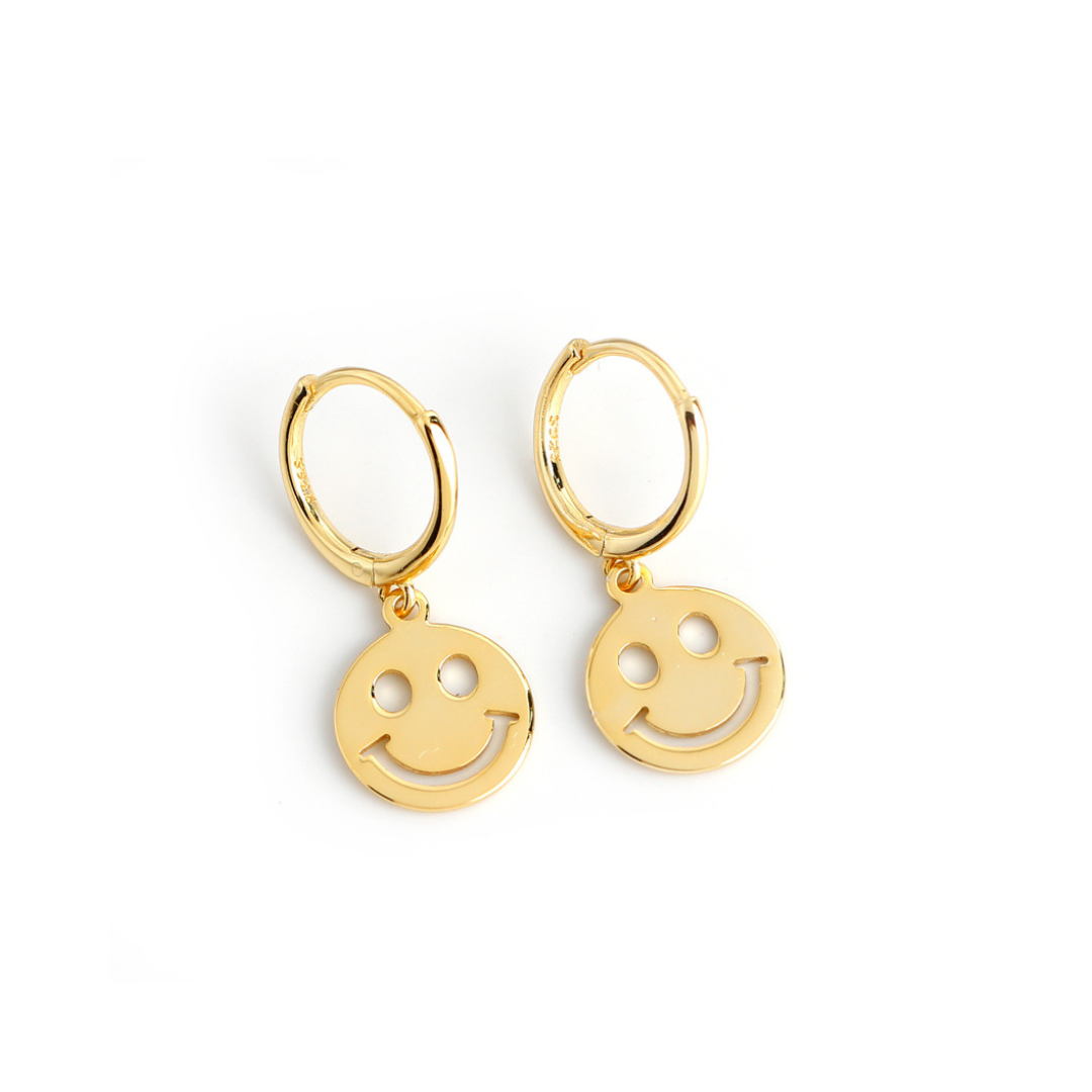 Happy Vibe Hoops| 18K gold plated | 925 | Slay jewellery | Stacked | modern | bold | limitless | hoops | ear stack | huggies | stackable | layered | everyday | demi fine | shell earrings | drop earrings | minimalist | gold | silver | small huggie | thick huggie | huggie hoop | chunky earrings | thick hoops | cz earring | nickel-free earrings | skin-friendly earrings | trendy earrings
