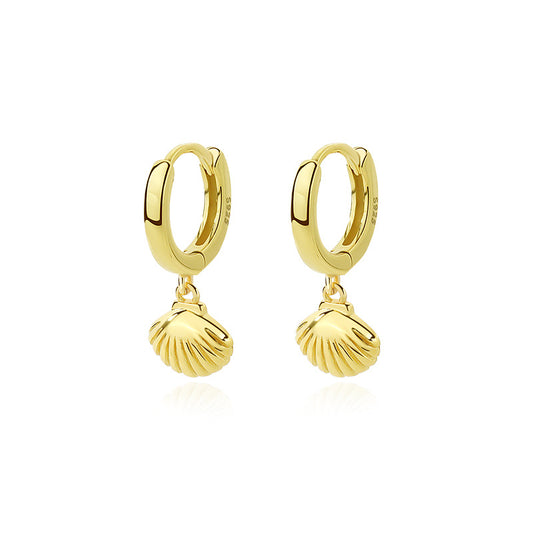 Mermaids Treasure Hoops | 18K gold plated | 925 | Slay jewellery | Stacked | modern | bold | limitless | hoops | ear stack | huggies | stackable | layered | everyday | demi fine | shell earrings | drop earrings | minimalist | gold | silver | small huggie | thick huggie | huggie hoop | chunky earrings | thick hoops | cz earring | nickel-free earrings | skin-friendly earrings | shell earrings | ocean