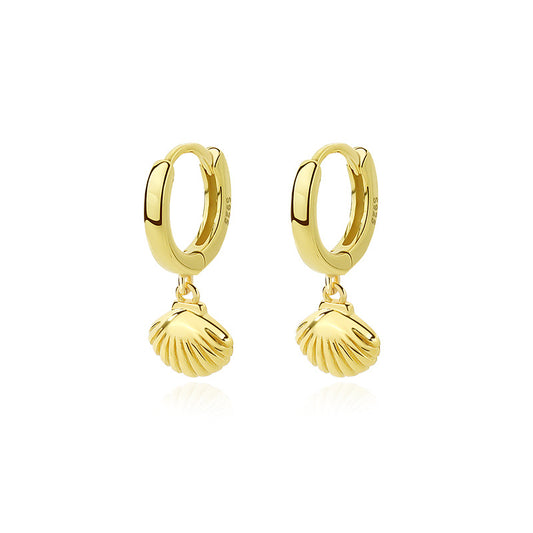 Mermaids Treasure Hoops | 18K gold plated | 925 | Slay jewellery | Stacked | modern | bold | limitless | hoops | ear stack | huggies | stackable | layered | everyday | demi fine | shell earrings | drop earrings | minimalist | gold | silver | small huggie | thick huggie | huggie hoop | chunky earrings | thick hoops | cz earring | nickel-free earrings | skin-friendly earrings | shell earrings | ocean 