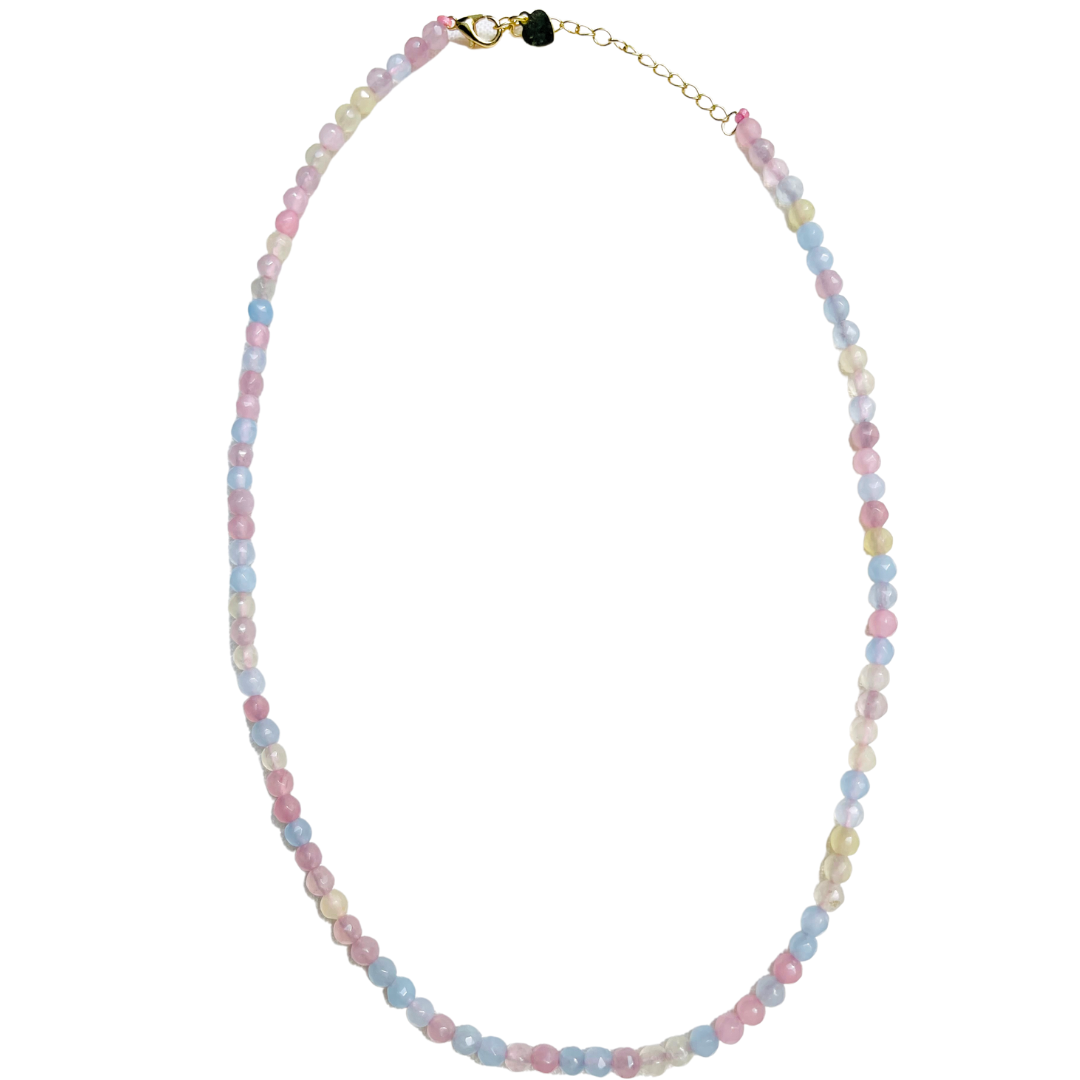 Bubble Gum Gemstone Necklace