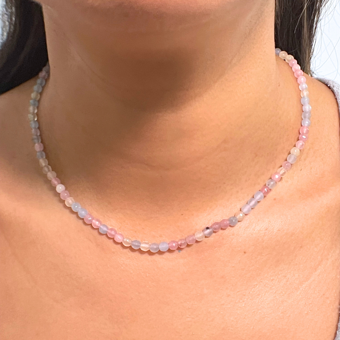 Bubble Gum Gemstone Necklace