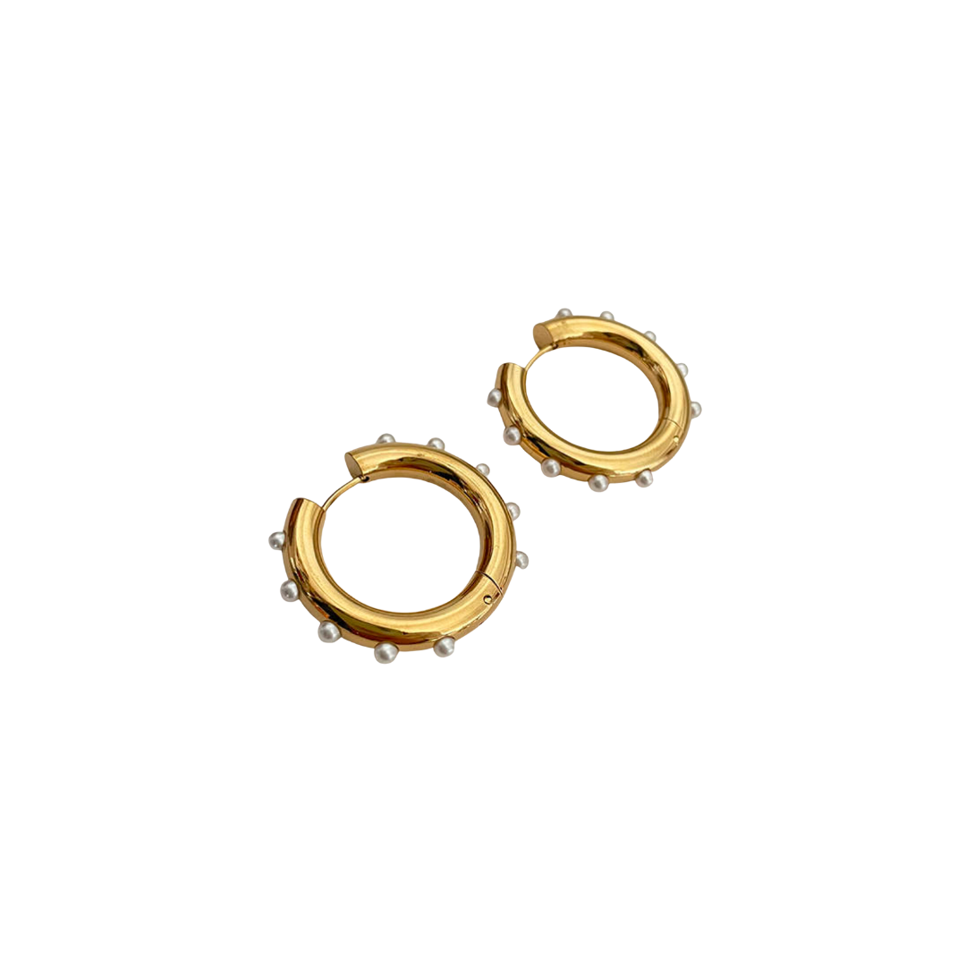 Pearls of Wisdom Chunky Hoops