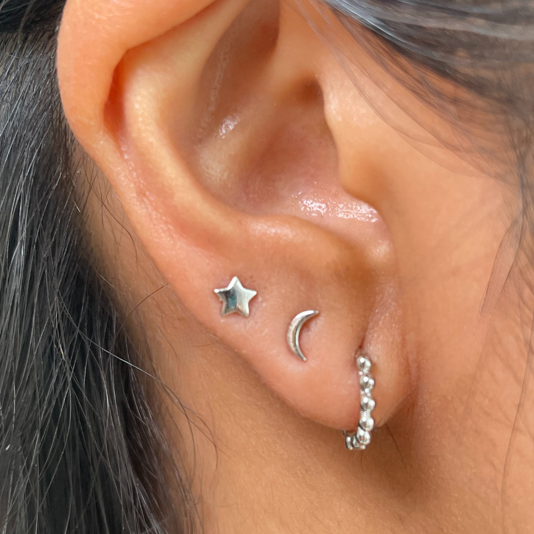 Star Moon Studs
