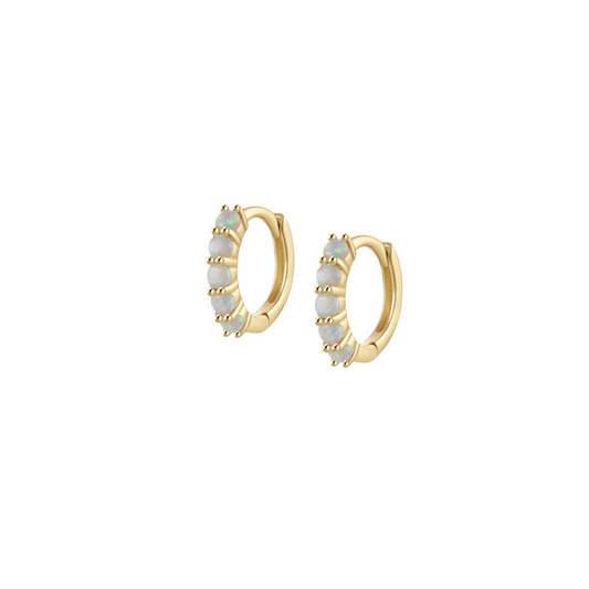 Opal Dream Huggie Hoops