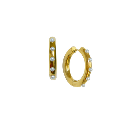 Pearls Of Wisdom Chunky Hoops