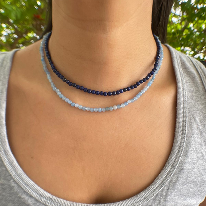 Whispering Waves Gemstone Necklace